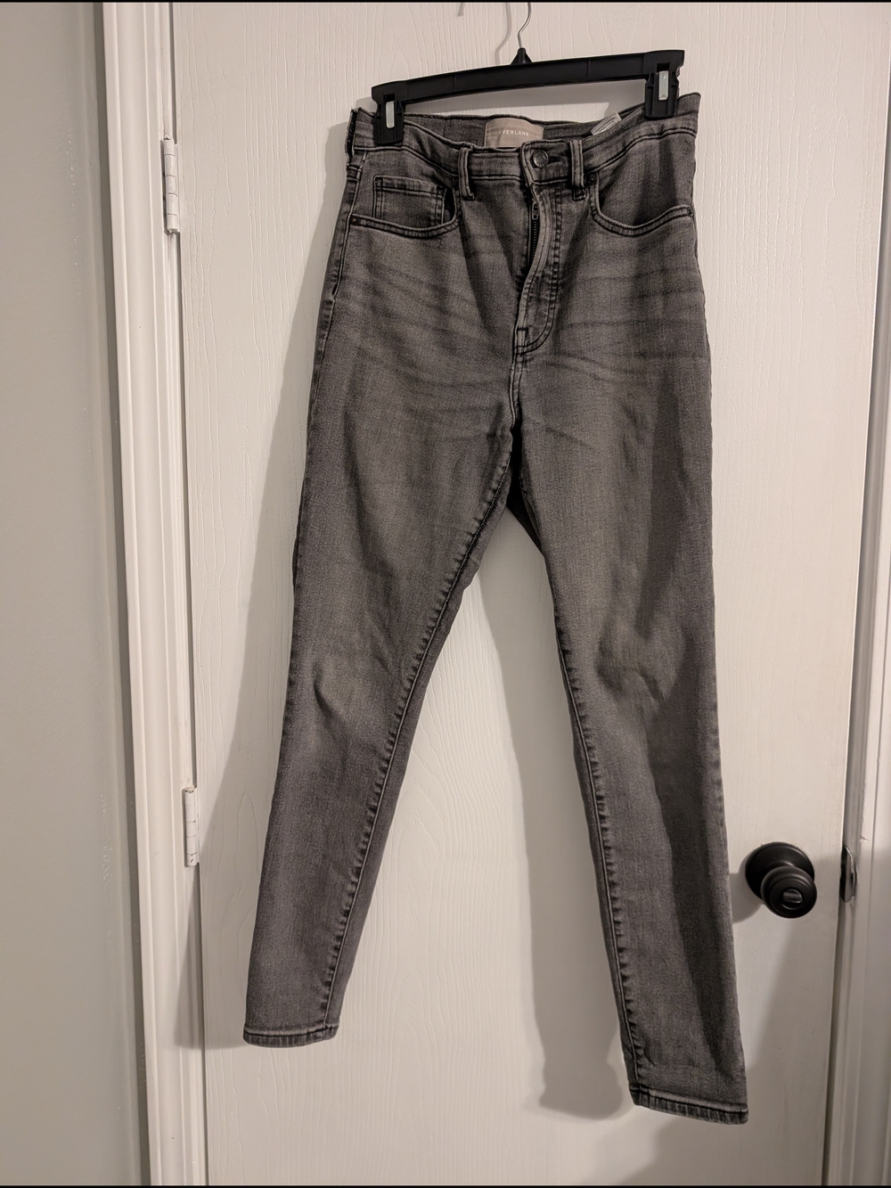 Everlane High-Rise Charcoal Skinny Jeans